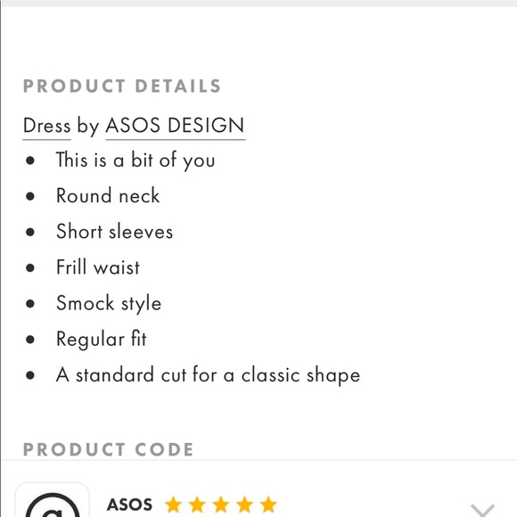 ASOS mini smock dress with frill waist Size US 8 - Picture 7 of 10